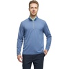 image:imageM MAELREG Quarter Zip Golf Pullover Men Dry Fit Long Sleeve Performance Wicking Mock Neck 14 Zip Pullover Mens SweatshirtColony Blue Melange