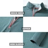 image:imageM MAELREG Quarter Zip Golf Pullover Men Dry Fit Long Sleeve Performance Wicking Mock Neck 14 Zip Pullover Mens SweatshirtDark Green Melange