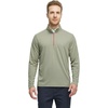image:imageM MAELREG Quarter Zip Golf Pullover Men Dry Fit Long Sleeve Performance Wicking Mock Neck 14 Zip Pullover Mens SweatshirtDark Khaki Melange