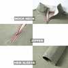 image:imageM MAELREG Quarter Zip Golf Pullover Men Dry Fit Long Sleeve Performance Wicking Mock Neck 14 Zip Pullover Mens SweatshirtDark Khaki Melange