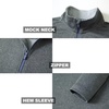 image:imageM MAELREG Quarter Zip Golf Pullover Men Dry Fit Long Sleeve Performance Wicking Mock Neck 14 Zip Pullover Mens SweatshirtGrey Melange