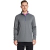 image:imageM MAELREG Quarter Zip Golf Pullover Men Dry Fit Long Sleeve Performance Wicking Mock Neck 14 Zip Pullover Mens SweatshirtGrey Melange