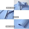image:imageM MAELREG Quarter Zip Golf Pullover Men Dry Fit Long Sleeve Performance Wicking Mock Neck 14 Zip Pullover Mens SweatshirtLight Blue Melange