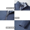 image:imageM MAELREG Quarter Zip Golf Pullover Men Dry Fit Long Sleeve Performance Wicking Mock Neck 14 Zip Pullover Mens SweatshirtNavy Melange