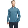image:imageM MAELREG Quarter Zip Golf Pullover Men Dry Fit Long Sleeve Performance Wicking Mock Neck 14 Zip Pullover Mens SweatshirtSaxony Blue Melange