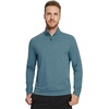 image:imageM MAELREG Quarter Zip Pullover Men Moisture Wicking Performance Heather Midlayer Golf 14 Zip Pullover Mens SweatshirtAqua Heather
