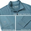 image:imageM MAELREG Quarter Zip Pullover Men Moisture Wicking Performance Heather Midlayer Golf 14 Zip Pullover Mens SweatshirtAqua Heather