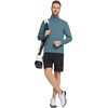 image:imageM MAELREG Quarter Zip Pullover Men Moisture Wicking Performance Heather Midlayer Golf 14 Zip Pullover Mens SweatshirtAqua Heather