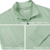 image:imageM MAELREG Quarter Zip Pullover Men Moisture Wicking Performance Heather Midlayer Golf 14 Zip Pullover Mens SweatshirtBeryl Green Melange