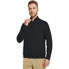 image:imageM MAELREG Quarter Zip Pullover Men Moisture Wicking Performance Heather Midlayer Golf 14 Zip Pullover Mens SweatshirtBlack