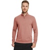image:imageM MAELREG Quarter Zip Pullover Men Moisture Wicking Performance Heather Midlayer Golf 14 Zip Pullover Mens SweatshirtBrick Melange
