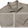 image:imageM MAELREG Quarter Zip Pullover Men Moisture Wicking Performance Heather Midlayer Golf 14 Zip Pullover Mens SweatshirtBrown Melange