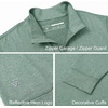 image:imageM MAELREG Quarter Zip Pullover Men Moisture Wicking Performance Heather Midlayer Golf 14 Zip Pullover Mens SweatshirtDark Green Melange