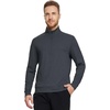 image:imageM MAELREG Quarter Zip Pullover Men Moisture Wicking Performance Heather Midlayer Golf 14 Zip Pullover Mens SweatshirtDark Grey Heather