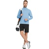 image:imageM MAELREG Quarter Zip Pullover Men Moisture Wicking Performance Heather Midlayer Golf 14 Zip Pullover Mens SweatshirtLight Blue Melange