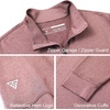image:imageM MAELREG Quarter Zip Pullover Men Moisture Wicking Performance Heather Midlayer Golf 14 Zip Pullover Mens SweatshirtPink Heather