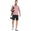 image:imageM MAELREG Quarter Zip Pullover Men Moisture Wicking Performance Heather Midlayer Golf 14 Zip Pullover Mens SweatshirtPink Heather