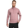 image:imageM MAELREG Quarter Zip Pullover Men Moisture Wicking Performance Heather Midlayer Golf 14 Zip Pullover Mens SweatshirtPink Heather