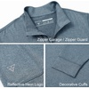 image:imageM MAELREG Quarter Zip Pullover Men Moisture Wicking Performance Heather Midlayer Golf 14 Zip Pullover Mens SweatshirtSaxony Blue Melange