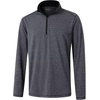 image:imageM MAELREG Quarter Zip Pullover Men Performance Dry Fit Stripe Mock Neck Midlayer Golf 14 Zip Pullover Mens SweatshirtBlack Grey Melange