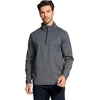 image:imageM MAELREG Quarter Zip Pullover Men Performance Dry Fit Stripe Mock Neck Midlayer Golf 14 Zip Pullover Mens SweatshirtBlack Grey Melange