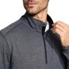 image:imageM MAELREG Quarter Zip Pullover Men Performance Dry Fit Stripe Mock Neck Midlayer Golf 14 Zip Pullover Mens SweatshirtBlack Grey Melange