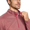 image:imageM MAELREG Quarter Zip Pullover Men Performance Dry Fit Stripe Mock Neck Midlayer Golf 14 Zip Pullover Mens SweatshirtBrick Melange
