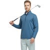 image:imageM MAELREG Quarter Zip Pullover Men Performance Dry Fit Stripe Mock Neck Midlayer Golf 14 Zip Pullover Mens SweatshirtDark Blue Melange