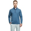 image:imageM MAELREG Quarter Zip Pullover Men Performance Dry Fit Stripe Mock Neck Midlayer Golf 14 Zip Pullover Mens SweatshirtDark Blue Melange