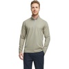 image:imageM MAELREG Quarter Zip Pullover Men Performance Dry Fit Stripe Mock Neck Midlayer Golf 14 Zip Pullover Mens SweatshirtDark Khaki Melange
