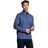 image:imageM MAELREG Quarter Zip Pullover Men Performance Dry Fit Stripe Mock Neck Midlayer Golf 14 Zip Pullover Mens SweatshirtGrey Blue Melange