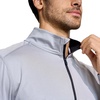 image:imageM MAELREG Quarter Zip Pullover Men Performance Dry Fit Stripe Mock Neck Midlayer Golf 14 Zip Pullover Mens SweatshirtGrey Melange