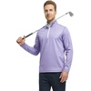 image:imageM MAELREG Quarter Zip Pullover Men Performance Dry Fit Stripe Mock Neck Midlayer Golf 14 Zip Pullover Mens SweatshirtLavender Melange