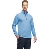 image:imageM MAELREG Quarter Zip Pullover Men Performance Dry Fit Stripe Mock Neck Midlayer Golf 14 Zip Pullover Mens SweatshirtLight Blue Melange