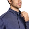 image:imageM MAELREG Quarter Zip Pullover Men Performance Dry Fit Stripe Mock Neck Midlayer Golf 14 Zip Pullover Mens SweatshirtNavy Melange