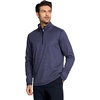 image:imageM MAELREG Quarter Zip Pullover Men Performance Dry Fit Stripe Mock Neck Midlayer Golf 14 Zip Pullover Mens SweatshirtNavy Melange
