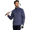 image:imageM MAELREG Quarter Zip Pullover Men Performance Dry Fit Stripe Mock Neck Midlayer Golf 14 Zip Pullover Mens SweatshirtNavy Melange