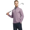 image:imageM MAELREG Quarter Zip Pullover Men Performance Dry Fit Stripe Mock Neck Midlayer Golf 14 Zip Pullover Mens SweatshirtWistful Mauve Melange