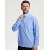 image:imageM MAELREG Quarter Zip Pullover Men Print Dry Fit Long Sleeve Golf ShirtBlue Heather