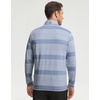 image:imageM MAELREG Quarter Zip Pullover Men Print Dry Fit Long Sleeve Golf ShirtBlue White Stripe