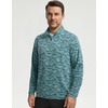 image:imageM MAELREG Quarter Zip Pullover Men Print Dry Fit Long Sleeve Golf ShirtCyan Massif