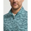 image:imageM MAELREG Quarter Zip Pullover Men Print Dry Fit Long Sleeve Golf ShirtCyan Massif