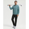 image:imageM MAELREG Quarter Zip Pullover Men Print Dry Fit Long Sleeve Golf ShirtCyan Massif