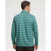 image:imageM MAELREG Quarter Zip Pullover Men Print Dry Fit Long Sleeve Golf ShirtDark Green Stripe