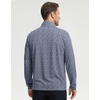 image:imageM MAELREG Quarter Zip Pullover Men Print Dry Fit Long Sleeve Golf ShirtGrayish Blue Flowerl
