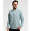 image:imageM MAELREG Quarter Zip Pullover Men Print Dry Fit Long Sleeve Golf ShirtGreen Heather