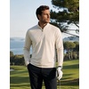 image:imageM MAELREG Quarter Zip Pullover Men Print Dry Fit Long Sleeve Golf ShirtLight Khaki Heather