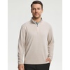 image:imageM MAELREG Quarter Zip Pullover Men Print Dry Fit Long Sleeve Golf ShirtLight Khaki Heather