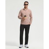 image:imageM MAELREG Quarter Zip Pullover Men Print Dry Fit Long Sleeve Golf ShirtLight Orange Massif