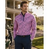 image:imageM MAELREG Quarter Zip Pullover Men Print Dry Fit Long Sleeve Golf ShirtMauve Flower